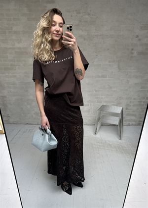 Rub logo tee Mocca HAUTE L\'AMITIÈ 